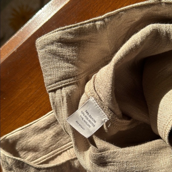 J. Jill tan/gold Midi pleated summer Skirt - Picture 6 of 7